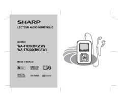 Sharp WA-TR30 Manuel utilisateur