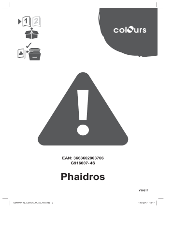 Colours Phaidros (16007-4S) Mode d'emploi | Fixfr