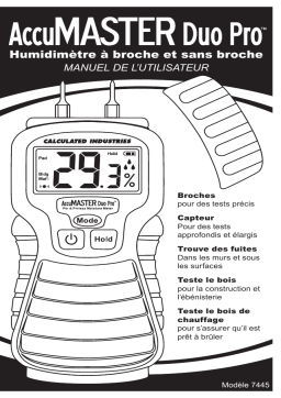 Calculated Industries 7445 AccuMASTER Duo Pro Pin & Pinless Moisture Meter Mode d'emploi