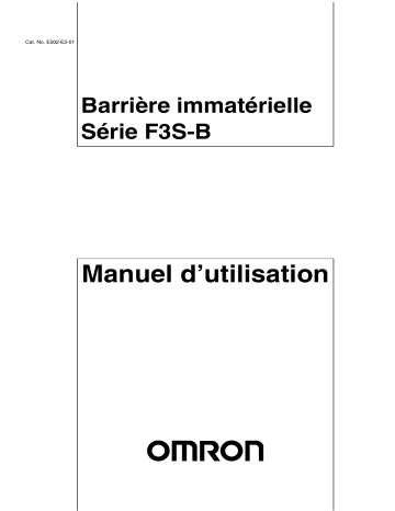 Manuel du propriétaire | Omron F3S-B Manuel utilisateur | Fixfr