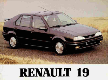 Renault 19 Manuel du propriétaire | Fixfr