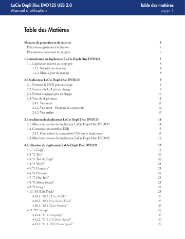 Manuel du propriétaire | LaCie Dupli Disc DVD125 Manuel utilisateur | Fixfr