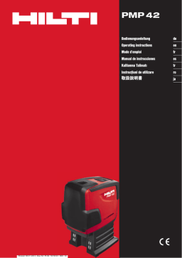 Hilti PMP 42 Manuel utilisateur