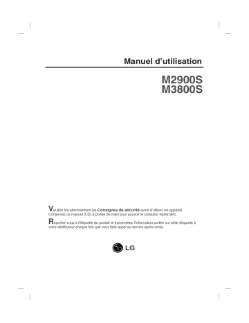 M2900S-BN | LG M3800S-BN Manuel du propriétaire | Fixfr