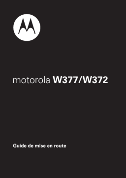 Motorola W377 Manuel utilisateur