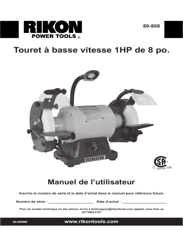 Rikon Power Tools 80-808 Manuel utilisateur | Fixfr