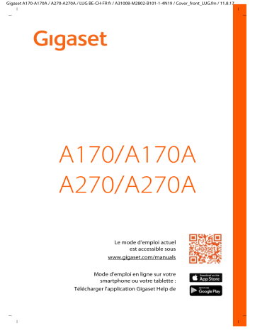 Manuel du propriétaire | Gigaset AS170AS170A Manuel utilisateur | Fixfr