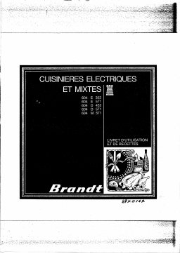 Brandt 604D45 Manuel utilisateur