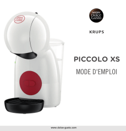 Krups Dolce Gusto PICCOLO XS - KP1A08 Manuel utilisateur