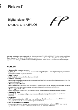 Roland FP-1 Manuel utilisateur