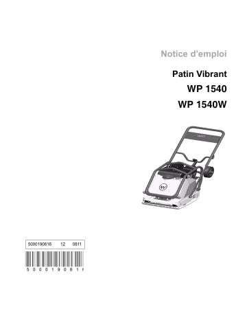 Wacker Neuson WP1540W Single direction Vibratory Plate Manuel utilisateur | Fixfr