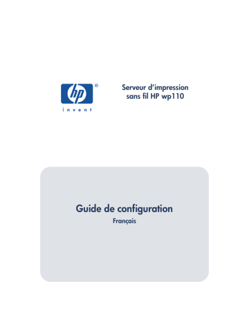 Manuel du propriétaire | HP WP110 802.11B WIRELESS PRINT SERVER Manuel utilisateur | Fixfr