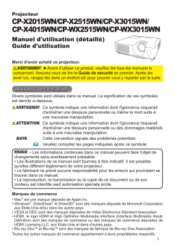 Hitachi CP-WX2515WN Manuel utilisateur