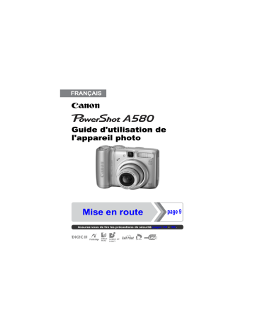 Mode d'emploi | Canon PowerShot A580 Manuel utilisateur | Fixfr