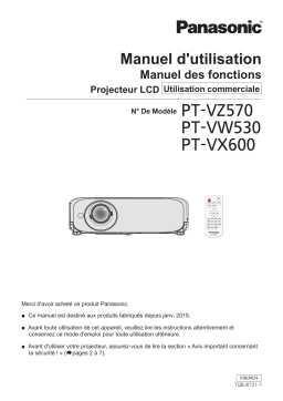 Panasonic PT-VZ570 Manuel utilisateur