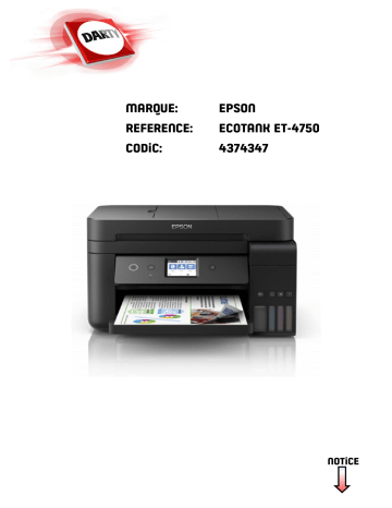 Manuel du propriétaire | Epson ECOTANK ET-4750 Manuel utilisateur | Fixfr