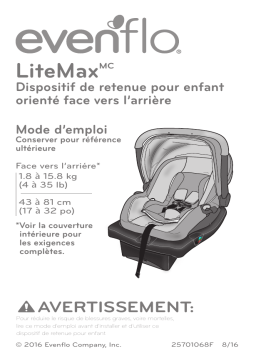 Evenflo LiteMax Car Seat Manuel utilisateur