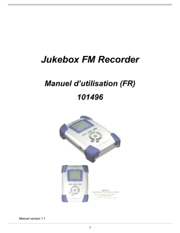 Archos Jukebox FM Recorder Manuel utilisateur | Fixfr