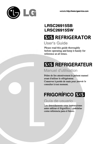 LG GR-L267BVR Manuel du propriétaire | Fixfr