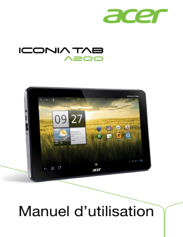 Iconia Tab A200 ice cream sandwich | Acer A200 Mode d'emploi | Fixfr