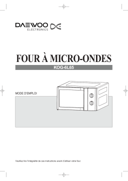 Daewoo KOG 665 Manuel utilisateur