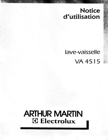 Manuel du propriétaire | ARTHUR MARTIN VA4515 Manuel utilisateur | Fixfr