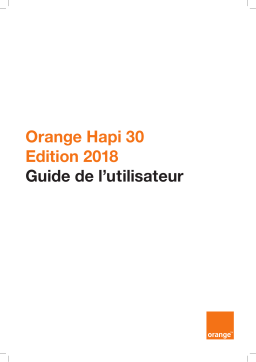 ORANGE Hapi 30 Edition 2018 Manuel utilisateur