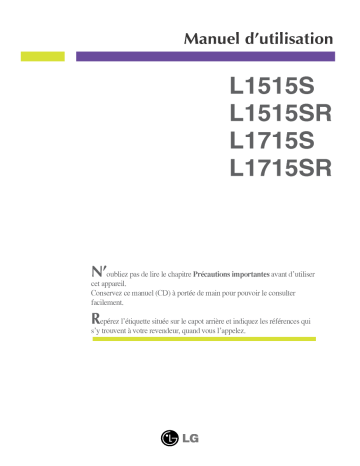 Manuel du propriétaire | LG L1715SS Manuel utilisateur | Fixfr