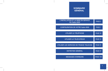 Manuel du propriétaire | FRANCE TELECOM GALEO 6000 Manuel utilisateur | Fixfr