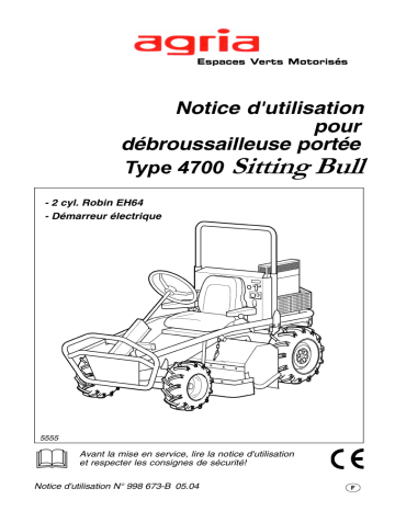 Manuel du propriétaire | Agria 4700 Sitting Bull Manuel utilisateur | Fixfr