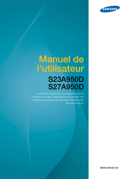 Samsung S27A950D Manuel utilisateur