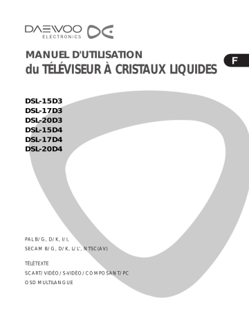 Manuel du propriétaire | Daewoo DSL-15D3 Manuel utilisateur | Fixfr