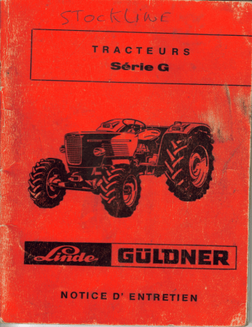Manuel du propriétaire | Linde Güldner Serie G Tracteur Manuel utilisateur | Fixfr