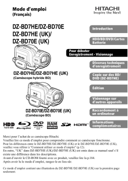 Hitachi DZ-BD70E Mode d'emploi