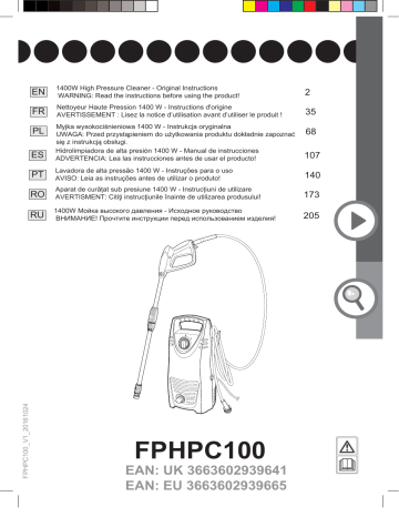 Castorama Nettoyeur haute pression 1400 W 100 bar Mode d'emploi | Fixfr