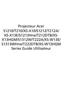 Acer XS-X13E Manuel utilisateur