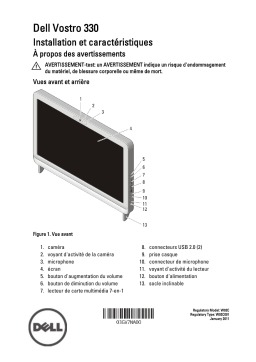 Dell Vostro 330 desktop Guide de démarrage rapide