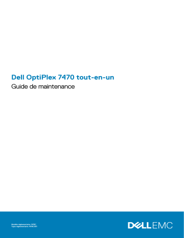 Dell OptiPlex 7470 All In One desktop Manuel du propriétaire | Fixfr
