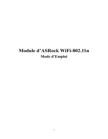 Manuel du propriétaire | ASROCK P45XE-WIFIN Manuel utilisateur | Fixfr