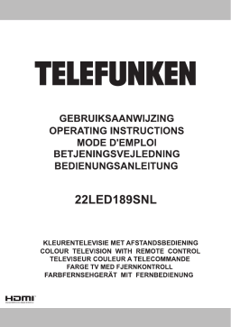 Telefunken 22LED189SNL Manuel utilisateur