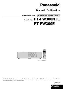 Panasonic PT-FW300NTE Manuel utilisateur