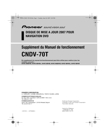 Pioneer CNDV 70 T Mode d'emploi | Fixfr