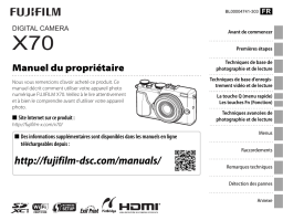 Fujifilm X70 Camera Manuel utilisateur