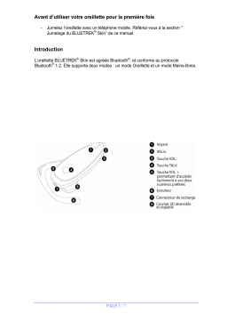 BlueTrek Skin Manuel utilisateur