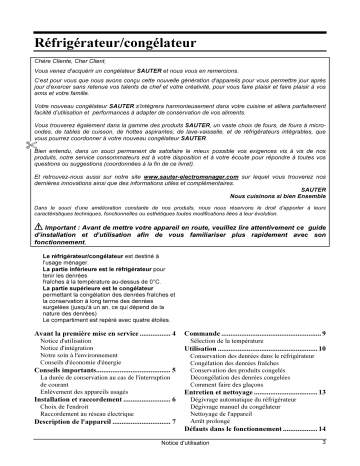 Manuel du propriétaire | sauter DA 232 Manuel utilisateur | Fixfr