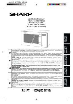 Sharp R-21AT Manuel utilisateur