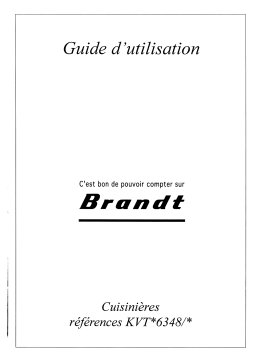 Brandt KVTB6348 Manuel utilisateur