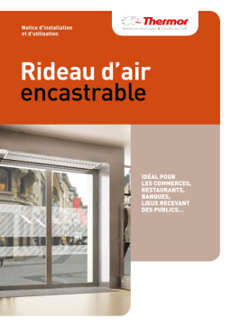 THERMOR RIDEAUX AIR ENCASTRABLES Manuel utilisateur