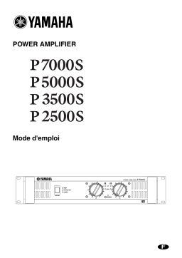 Yamaha P3500S Manuel utilisateur