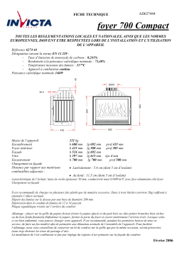 Invicta FOYER 700 COMPACT Manuel utilisateur